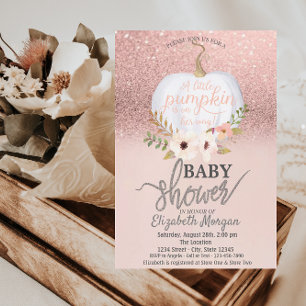 Invitation Rose Gold Parties scintillant Bokeh, Baby shower C