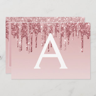 Invitation Rose Gold Parties scintillant Sweet 16 Enregistrer