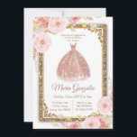 Invitation rose Gold Princess - White Mis Quince<br><div class="desc">Invitation de la princesse d'or rose - White Mis Quince InvitationMis Quince Anos,  15e anniversaire, </div>