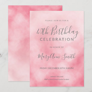 Invitation Rose Gold Rose Blush Foil 40e anniversaire Parties