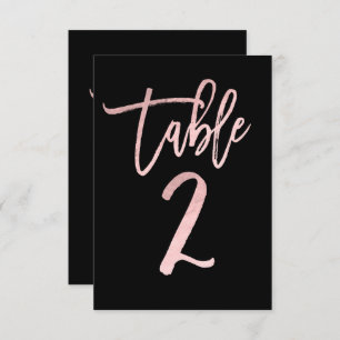 Invitation Rose Gold Rose Pink Foil Script moderne Tableau Nu