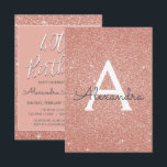 Invitation Rose Gold Sparkle Parties scintillant 40e fête d'a<br><div class="desc">Rose Gold Sparkle Parties scintillant Girly Birthday Party Monogramme Nom et initiale 40th Birthday Party Invitation. Cette 40e invitation de 40 ans est parfaite pour la Parties scintillant Rose Gold Sparkle Girly Party qui cherche à célébrer dans Rose Rose Gold.</div>