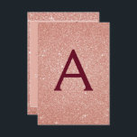 Invitation Rose Gold Sparkle Parties scintillant 40e fête d'a<br><div class="desc">Rose Rose Rose Gold - Bourgogne Parties scintillant Étincelle Fille Anniversaire Monogramme de fête et initiale 40e anniversaire Invitation de fête. Cette 40e invitation de 40 ans est parfaite pour la Parties scintillant Rose Gold Sparkle Girly Party qui cherche à célébrer dans Rose Rose Gold.</div>