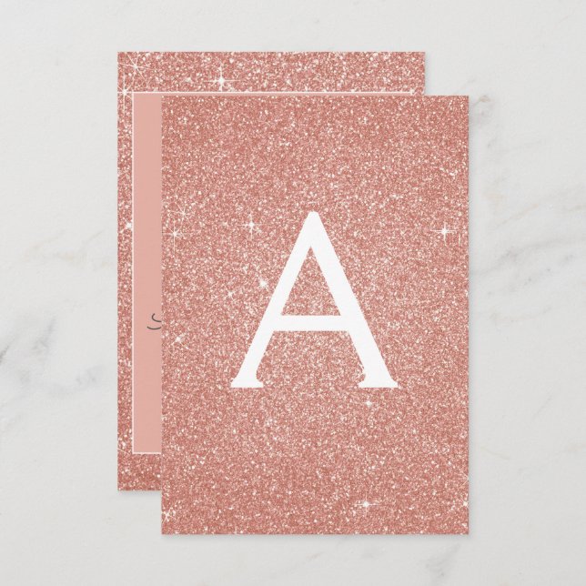 Invitation Rose Gold Sparkle Parties scintillant Sweet sixtee (Devant / Derrière)