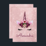 Invitation Rose Gold Sparkle Unicorn Sweet sixteen Anniversai<br><div class="desc">Rose Gold et Bourgogne Éparkle Unicorn Princesse Sweet sixteen Monogramme Nom et Invitation initiale de fête d'anniversaire. Cette invitation est parfaite pour la Rose Gold - Rose et Bourgogne Marsala Sparkle Sweet 16 Anniversaire à la recherche de célébrer dans Rose Rose Gold.</div>
