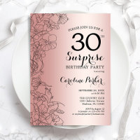Rose Gold Surprise 30e fête d'anniversaire