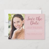 Rose Gold Sweet 16 Anniversaire Enregistrer la dat