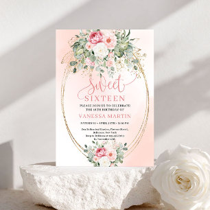 Invitation Rose Gold Tendance pour Sweet Sixteen