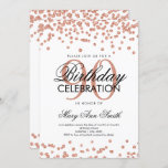 Invitation Rose Gold White 90th Birthday Parties scintillant<br><div class="desc">Elégant 90e anniversaire Faux Parties scintillant Confetti Rose modèle d'invitation Gold White. Idéal pour les fêtes de 90 ans et plus !</div>