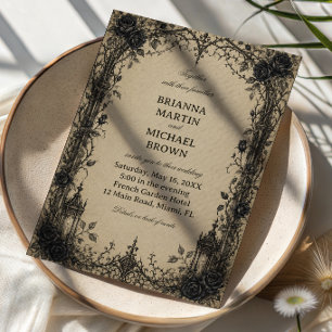 Invitation Rose Gothique Victorienne