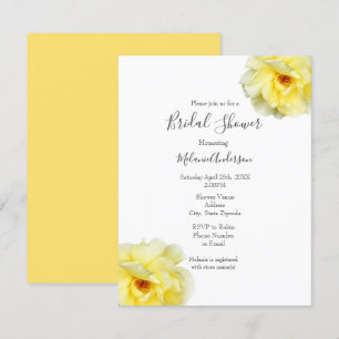 Invitation Rose jaune doux