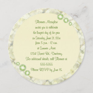 Invitation Rose jaune en Brambles Solstice d'été Litha