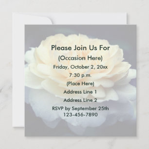 Invitation Rose jaune en fleurs Fleur personnalisée