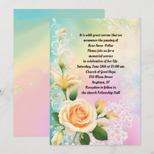 Invitation Rose Lily et White Lilac