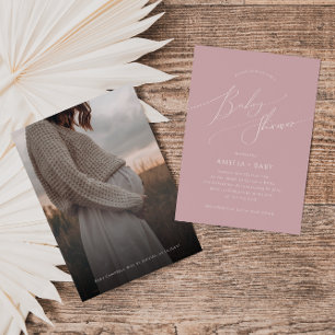 Invitation Rose lunatique   Baby shower photo