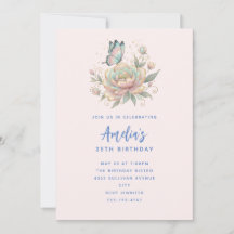 Rose Magique et Papillon Couleurs Pastel pour Anni
