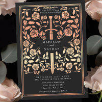 Rose médiéval noir Mariage d'épée d'or