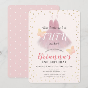 Invitations Faire Part Cartes Anniversaire Ballerine Zazzle Fr