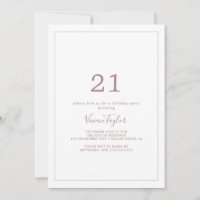 Rose minimaliste Gold 21ème fête d'anniversaire
