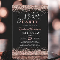 Rose moderne Parties scintillant or noir n'importe
