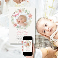Rose n ivoire Roses Wreath Baptême infantile Bébé