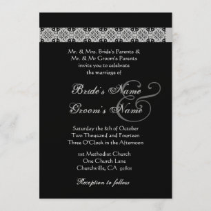 Invitation Rose NOIR D'ARGENT PURPLE