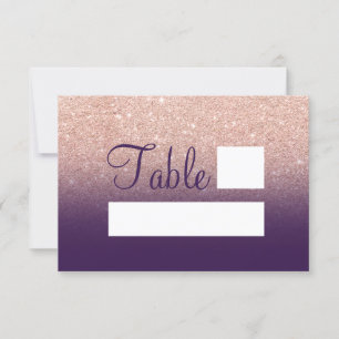 Invitation Rose or parties scintillant raisin violet ombre pl