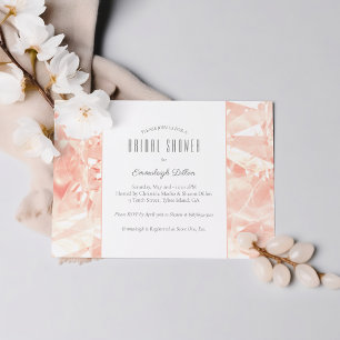 Invitation Rose Pâle Princesse Coupe Bijou Shower de Mariage