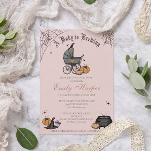 Invitation Rose pâle Un bébé brasse du Baby shower