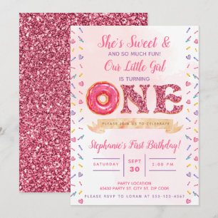 Invitation Rose, Parties scintillant, Anniversaire des beigne