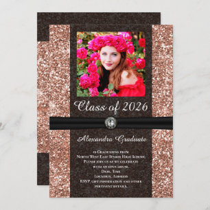 Invitation Rose Parties scintillant Gem Classe de photo de 20