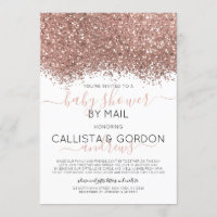 Rose Parties scintillant or Confetti Baby shower p