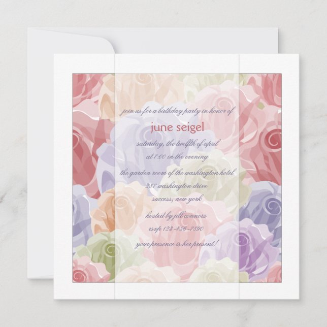Invitation Rose Pastel (Devant)