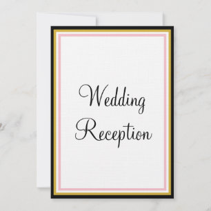Invitation Rose Pink Gold Monogramme Réception de mariage