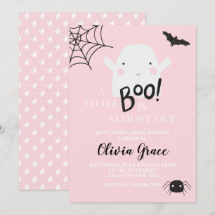 Invitation Rose pour Baby Shower de la Petite Fant