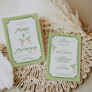 Invitation Rose pour Enterrement de Vie de Jeune F