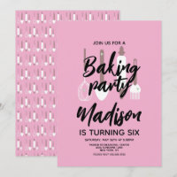 Invitation rose pour fête d'anniversaire de chef p