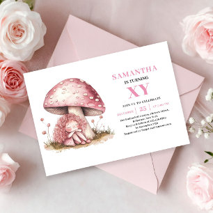 Invitation rose pour les 2 ans de la jolie fille f