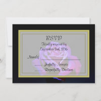 Rose Pourpre sur RSVP Noir