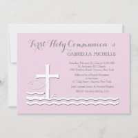 Invitation rose première communion