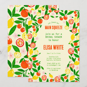 Invitation ROSE PRINCIPALE Citron Été Clair LANCEMENT DE MARI