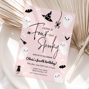 Invitation Rose Quatre fois éffrayant, 2 ans halloween
