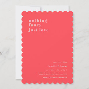 Invitation Rose Rien de faste juste amour rétro Mariage