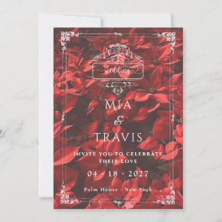 Invitation Rose Romantique | Élégant Floral Mariage Modifiabl