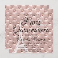 Rose Rose Gold Paris Quinceañera