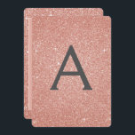 Invitation Rose Rose Gold Sparken Parties scintillant Anniver<br><div class="desc">Blush Pink - Rose Gold and Charcoal Grey (Grey) Fille Parties scintillant Fille Anniversaire Monogramme de fête Nom et Invitation initiale de fête d'anniversaire. Cette invitation est parfaite pour la Parties scintillant Rose Gold Sparkle Girly Party qui cherche à célébrer dans Rose Rose Gold.</div>
