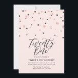 Invitation Rose & Rose Gold Vingt et un fête d'anniversaire 2<br><div class="desc">Célébrez votre journée spéciale avec cette invitation minimale pour 21e anniversaire. Ce design comprend un script de lettrage "Twenty One" avec des confettis en forme d'hexagone avec un combo couleur or rose et rose. D'autres modèles sont disponibles dans ma boutique BaraBomDesign.</div>