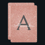 Invitation Rose - Rose Parties scintillant or Sweet sixteen A<br><div class="desc">Blush Pink - Rose Gold and Charcoal Grey (Grey) Éperche Parties scintillant Sweet sixteen Monogramme Nom et Invitation initiale de fête d'anniversaire. Cette invitation est parfaite pour la Parties scintillant Gold Sparkle Rose Sweet 16 Anniversaire à la recherche de célébrer dans Rose Rose Gold.</div>