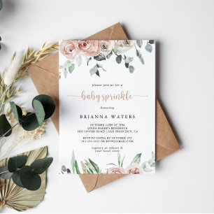 Invitation Rose rose rose rose classique arrosé