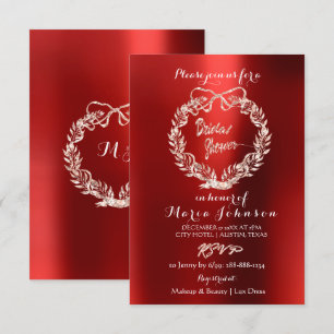 Invitation Rose rose rose rose Fête des mariées à couronne de